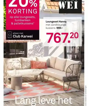 Karwei Loungeset Hanna aanbieding