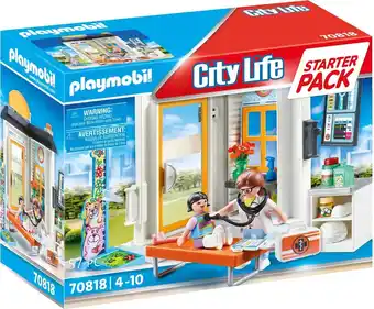 Bol.com PLAYMOBIL Starterpack City Life Kinderarts - 70818 aanbieding