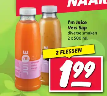 Nettorama I'm Juice Vers Sap diverse smaken 2 x 500 ml. aanbieding