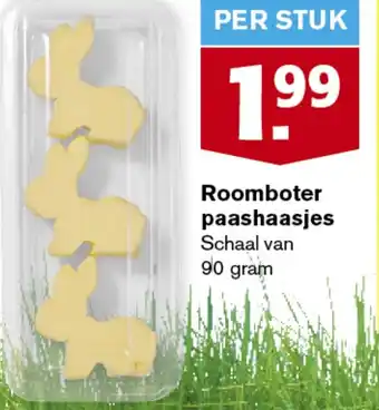 Hoogvliet Roomboter paashaasjes 90 gram aanbieding