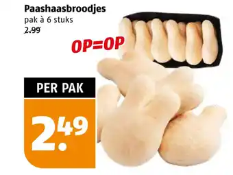 Poiesz Paashaasbroodjes pak à 6 stuks aanbieding