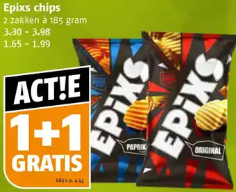 Poiesz Epixs chips 185g aanbieding