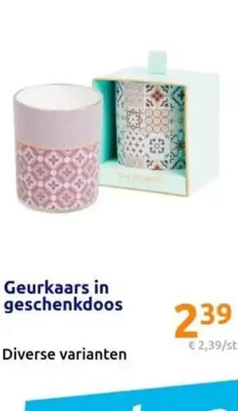 Action Geurkaars in geschenkdoos aanbieding