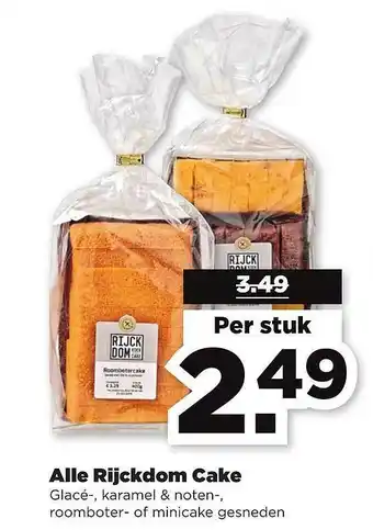 PLUS Alle Rijckdom Cake Glacé-, Karamel & Noten-, Roomboter- Of Minicake Gesneden aanbieding