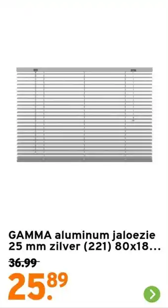 GAMMA aluminum jaloezie 25 mm zilver 221 80x18... aanbieding