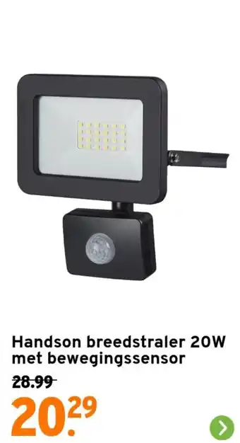 GAMMA Handson breedstraler 20W met bewegingssensor aanbieding