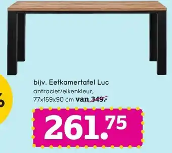 Leen Bakker Eetkamertafel Luc aanbieding