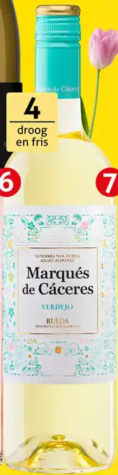 Hoogvliet Marqués de Cáceres verdejo 0.75 liter aanbieding