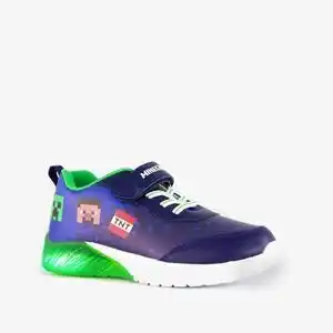 Scapino Minecraft kinder sneakers met lichtjes blauw aanbieding