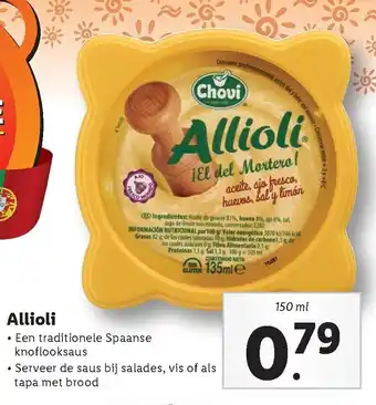 Lidl Chovi Allioli 150ml aanbieding