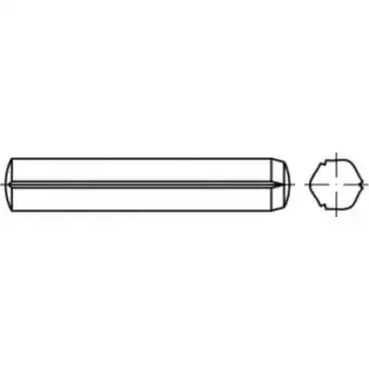 Conrad TOOLCRAFT TO-5437626 Cilindrische kerfstift 8 mm Staal 100 stuk(s) aanbieding