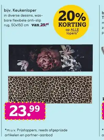 Leen Bakker Keukenloper 50*150cm aanbieding