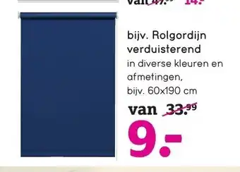 Leen Bakker Rolgordijn verduisterend 60*190 cm aanbieding