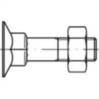 Conrad TOOLCRAFT 111747 Verzonken schroeven met vierkante hals M8 60 mm Buitenzeskant DIN 605 Staal 200 stuk(s) aanbieding