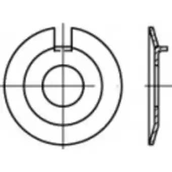 Conrad Onderlegringen met buitenneus 37 mm Staal Galvanisch verzinkt 25 stuk(s) TOOLCRAFT 106675 aanbieding