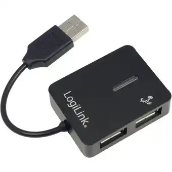 Conrad LogiLink UA0139 USB 2.0-hub 4 poorten Zwart aanbieding