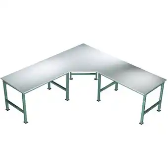 Conrad Manuflex AU0042.0001 Vijfhoek aaneenschakeling element UNIVERSAL met linoleum schijf, voor tafel diepte = 800 mm Grijs, Groen aanbieding