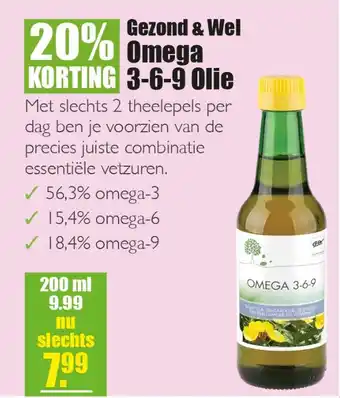 Gezond & Wel Gezond & Wel Omega 3-6-9 Olie 200ml aanbieding