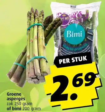 Boni Groene asperges of bimi per stuk aanbieding