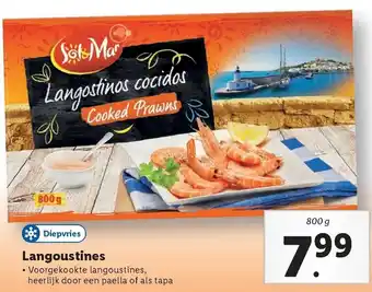 Lidl Sol Mar Langoustines 800g aanbieding