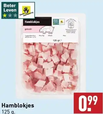 ALDI Hamblokjes 125g aanbieding