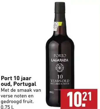 ALDI Port 10 jaar oud portugal 0.75l aanbieding