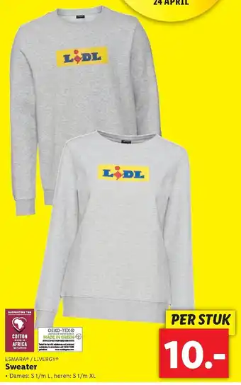 Lidl Esmara/Livergy Sweater dames s-l en heren s-xl aanbieding