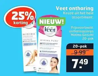 Trekpleister Veet Ontharing 25% Korting aanbieding