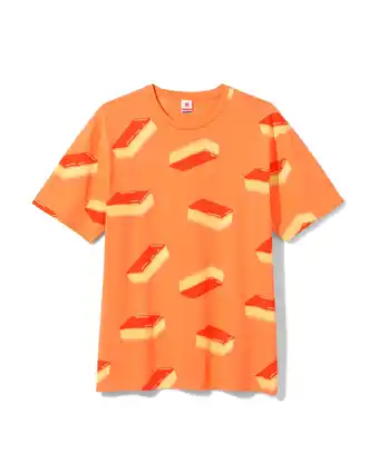 HEMA HEMA Heren T-shirt Relaxed Fit Oranje Tompouce Oranje (oranje) aanbieding