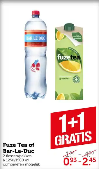 Coop Fuze Tea of Bar-Le-Duc aanbieding