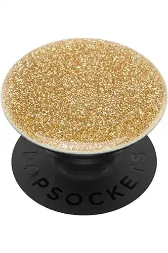 Amazon Popsocket 90205s - verwisselbare, uittrekbare sokkel en handgreep voor smartphones en tablets - glitter, goud aanbieding