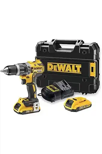 Amazon DeWALT DCD708D2T-QW accuschroefboormachine 18 V, 2 Ah, zwart/geel aanbieding