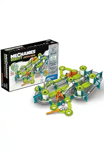 Amazon Geomag - Mechanics Gravity Loops & Turns - Educational and Creative Game for Children - Circuit with Magnetic Building Blocks aanbieding