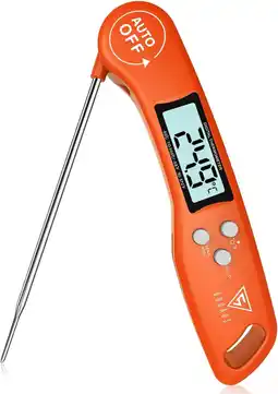 Amazon Vleesthermometer,DOQAUS Keukenthermometer Barbecuethermometer, Digitale thermometer met 3s Directe Uitlezing,Opvouwbare Lange aanbieding