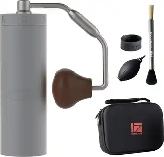 Amazon 1Zpresso X-Ultra Handmatige Koffiemolen-Grijs, Robuuste Metalen Behuizing,Roestvrijstalen Maalschijven, Numerieke Externe Ins aanbieding