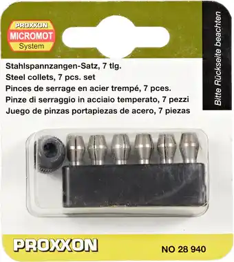 Amazon Proxxon 28940 MICROMOT-stalen spantangen, 6 stuks, zwart/zilverkleurig aanbieding