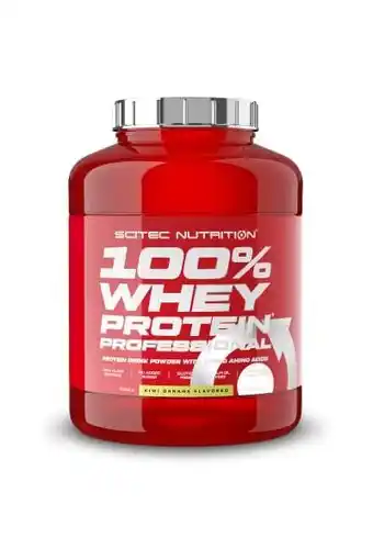 Amazon Scitec Nutrition 100% Whey Protein Professional met extra aminozuren en spijsverteringsenzymen, glutenvrij, 2.35 kg, Kiwi-ban aanbieding