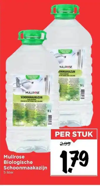 Vomar Voordeelmarkt Mullrise Biologische Schoonmaakazijn 5 liter aanbieding