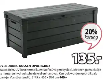 Jysk SVENDBORG KUSSEN OPBERGBOX aanbieding