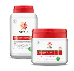 De Online Drogist Vitals Elke Dag Junior & Vitals Vitamine C + D3 Gummies Combi 2ST aanbieding