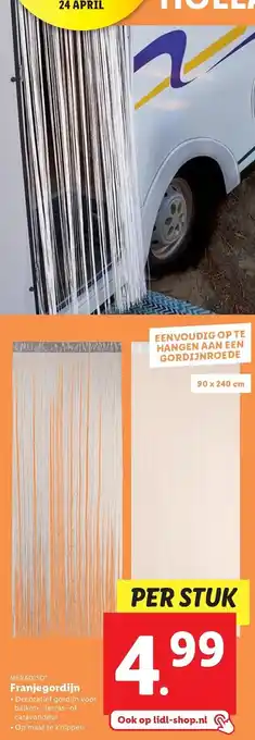 Lidl Meradiso Franjegordijn 90*240cm aanbieding