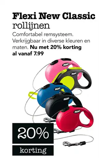 Dierspecialist Flexi New Classic rollijnen aanbieding