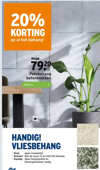 GAMMA HANDIG! VLIESBEHANG aanbieding