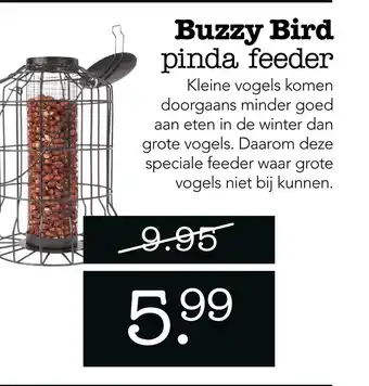 Dierspecialist Buzzy Bird IZ pinda feeder aanbieding