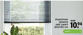 GAMMA Aluminium jaloezie mat zwart 60x130 cm aanbieding