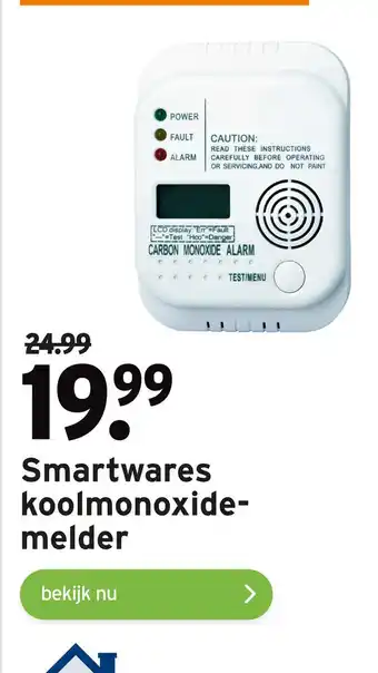 GAMMA Smartwares koolmonoxidemelder aanbieding