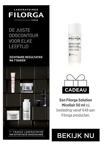 ICI Paris XL Een Filorga Solution Micellair 50 ml bij besteding vanaf €49 aan Filorga producten. aanbieding