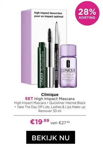 ICI Paris XL Clinique SET High Impact Mascara aanbieding