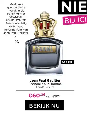 ICI Paris XL Jean Paul Gaultier Scandal pour Homme Eau de Toilette aanbieding