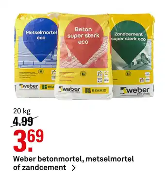 Karwei Weber betonmortel, metselmortel of zandcement > aanbieding